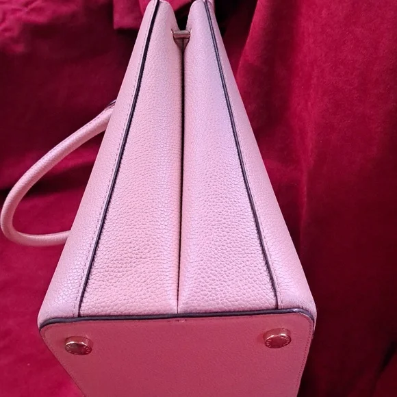 Michael Kors Soft Pink Pebble Leather Satchel/Crossbody Bag. EC - Picture 8 of 15